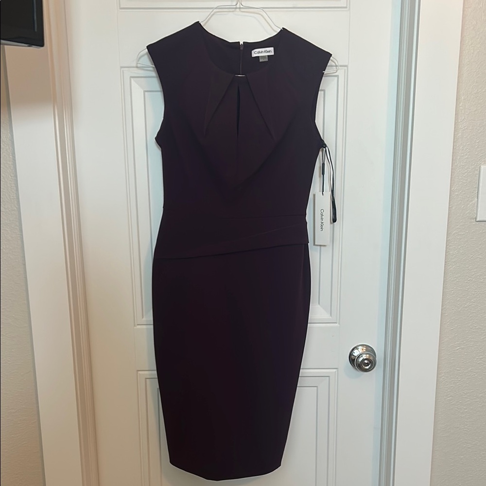 Calvin Klein Women's Purple Sheath Dress